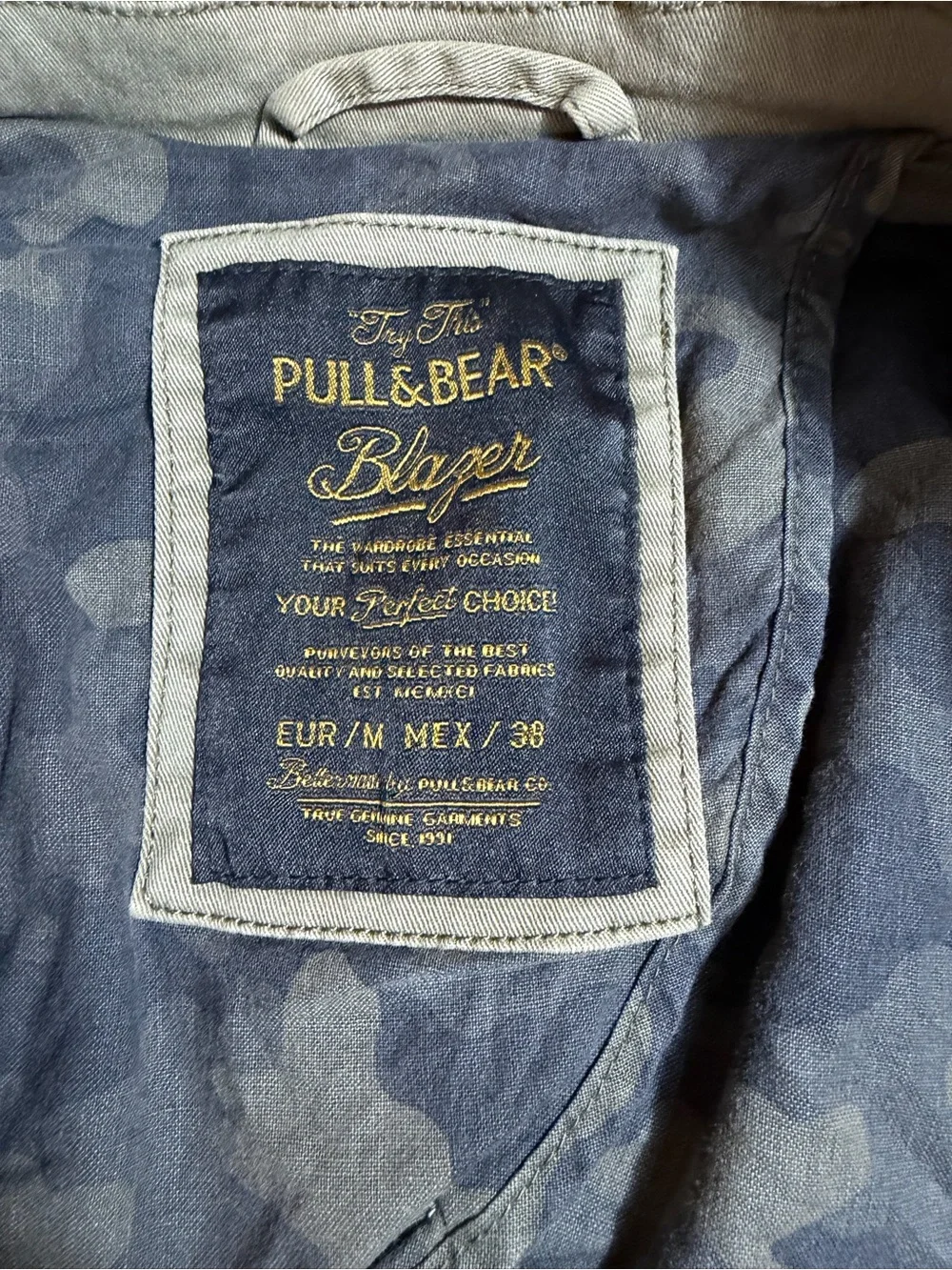 Pull&Bear Men’s Olive Casual Blazer M